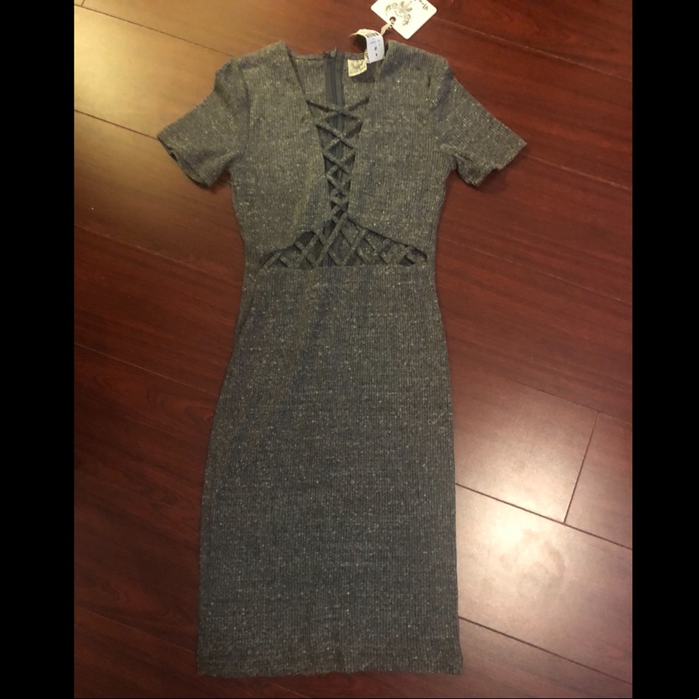 Grey LF Sweater Mini Dress
